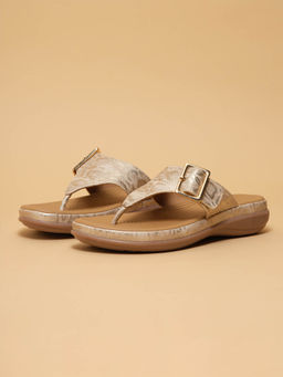 ERIDANI - Daniel Beige Thong Platform Sandals