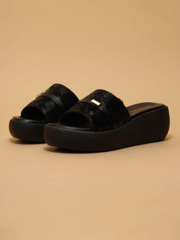ERIDANI - May Black Casual Wedges Heels