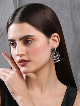 Aviana - Classic Oxidised Blue Earring Set for Women and Girls