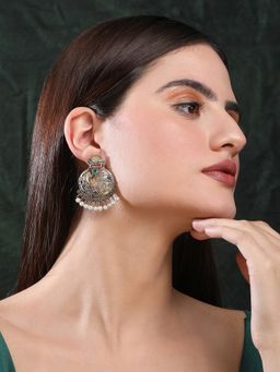 Aviana - Elegant Oxidised Green Earring Set for Women and Girls
