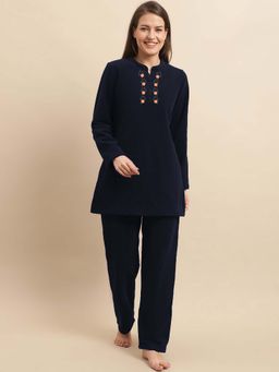 Aerowarm - Aero warm Winter Fleece Nightsuit Navy Blue