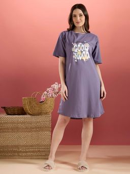 Bedtime Story - Positive Good Mood Nightdress Hazy Lilac