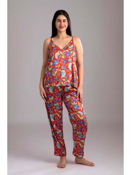 Forty Winks - Charming Rina Red Satin Nightsuit