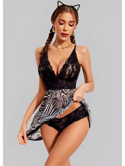 BROIDEN - Women Shoulder Straps Baby Doll Black