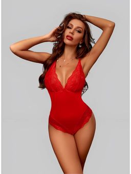 BROIDEN - Women Shoulder Straps Baby Doll Red