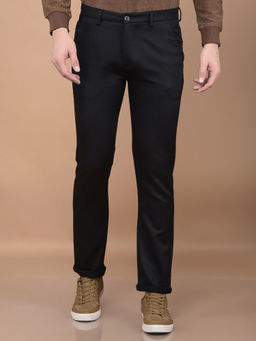 CRIMSOUNE CLUB - Men Navy Blue Knitted Trouser