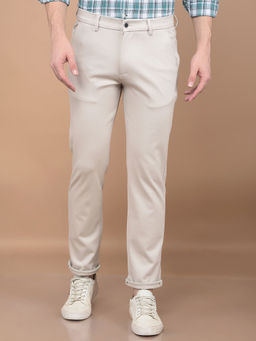 CRIMSOUNE CLUB - Men Beige Knitted Trouser