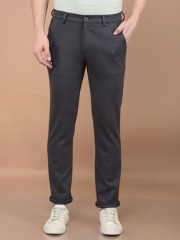 CRIMSOUNE CLUB - Men Grey Knitted Trouser