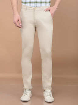 CRIMSOUNE CLUB - Men Beige Trouser