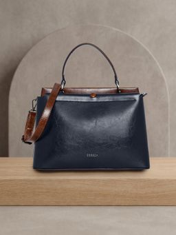 ESBEDA - Women Navy Blue Handbag with Detachable Strap (M)