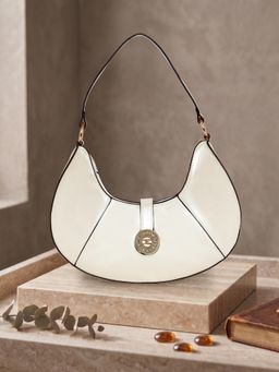 ESBEDA - Women Cream Eclipse Curve Handbag (S)