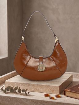 ESBEDA - Women Brown Eclipse Curve Handbag (S)