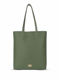 HIE - Women Olive Soha Coffee Brown Tote Bag (M)