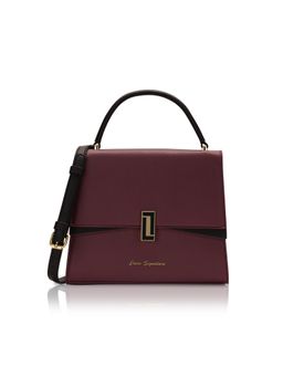 Lavie Signature - Women Winston Maroon Satchel Bag with Detachable Strap (M)
