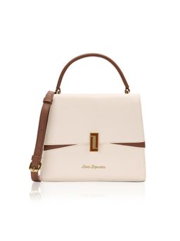 Lavie Signature - Women Winston Off White Satchel Bag with Detachable Strap (M)