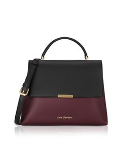Lavie Signature - Women Aspen Maroon Satchel Bag with Detachable Strap (M)