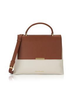 Lavie Signature - Women Aspen Tan Satchel Bag with Detachable Strap (M)