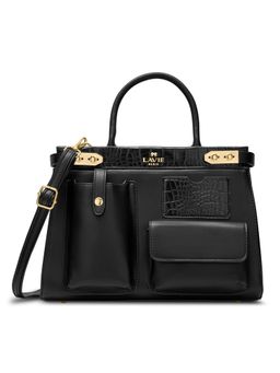 Lavie Paris - Women Black Handbag with Detachable Strap (L)