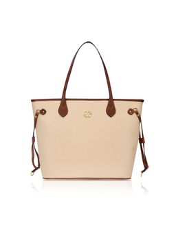 Lavie Signature - Women Cream Tote Bag (L)