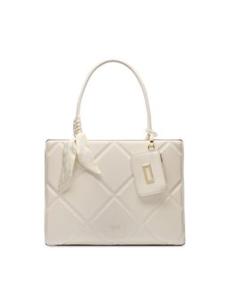 Lavie Luxe - Women Quare Off White Satchel Bag with Pouch (Xl)
