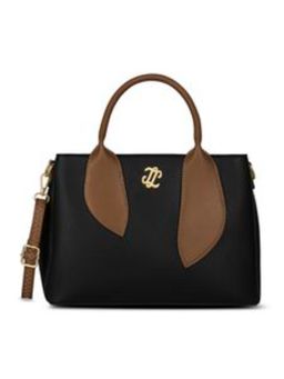 Lavie Signature - Women Black Sabria 3C Satchel Bag with Detachable Strap (M)