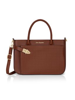 Lavie Signature - Women Tan Astoria Satchel Bag with Detachable Strap (M)