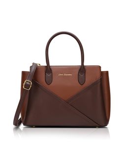 Lavie Signature - Women Tan-Brown Emery Satchel Bag with Detachable Strap (M)