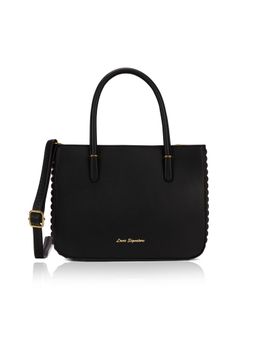 Lavie Signature - Women Black Maple Satchel Bag with Detachable Strap (S)