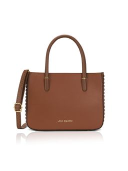 Lavie Signature - Women Tan Maple Satchel Bag with Detachable Strap (S)