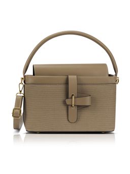 Lavie Signature - Women Zion Taupe Satchel Bag with Detachable Strap (S)