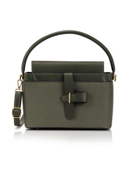Lavie Signature - Women Zion Olive Satchel Bag with Detachable Strap (S)