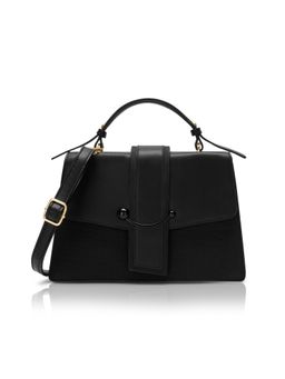 Lavie Signature - Women Black Ashby Satchel Bag with Detachable Strap (S)