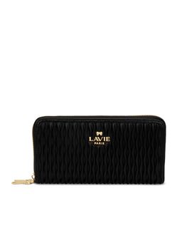Lavie Paris - Women Black Pli Elite Zip Around Wallet (L)