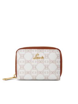 Lavie - Women Off White Monogram Printed Cruz Zip Around Wallet (S)