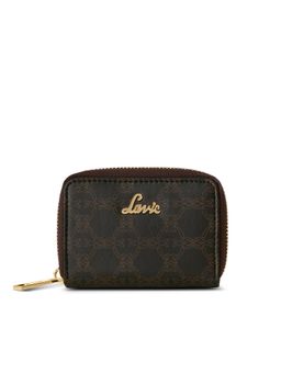 Lavie - Women Dark Brown Monogram Printed Cruz Zip Around Wallet (S)