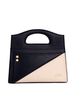 Everpret - Women Black-Off White Shibui Faux Leather Handbag with Detachable Strap