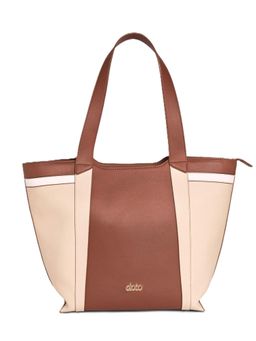 Everpret - Women Tan-Beige Iki Faux Leather Tote Bag with Pouch