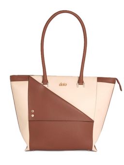Everpret - Women Beige-Tan Kojo Faux Leather Tote Bag with Pouch