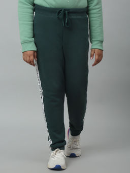 Cantabil - Girls Green Solid Sports Joggers
