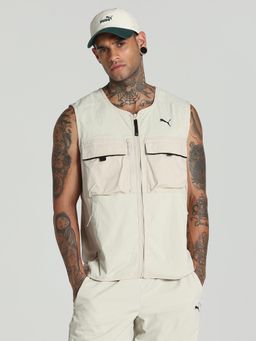 Puma - Tech Cargo Vest Men's Beige Bomber