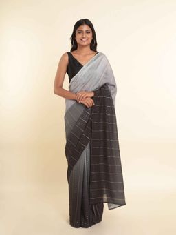 Suta - Black Embellished Liva Saree