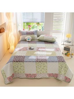 JC Home - Polycotton White Bed Cover with 2 Pillow Covers