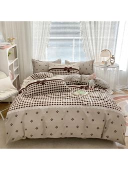 JC Home - Polycotton Quilt Cover with Bedsheet and 2 Pillow Covers Bedding Set