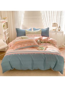 JC Home - Polycotton Quilt Cover with Bedsheet and 2 Pillow Covers Bedding Set