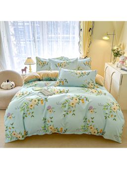 JC Home - Polycotton Quilt Cover with Bedsheet and 2 Pillow Covers Bedding Set