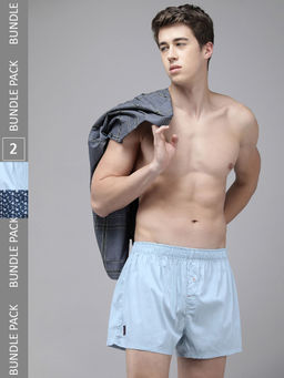 The Bear House - Men Multi-Color Cotton Floral Boxers (Pack of 2)