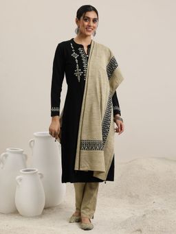 Libas - Black Wool Blend Yoke Design Kurta Sets for Women