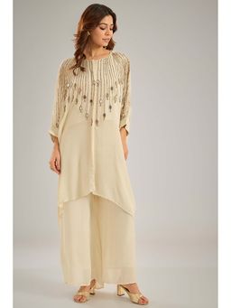 Studio A - Ivory Kaftan with Inner and Palazzo (Set of 3)