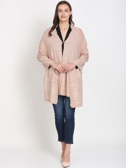 KnitStudio - Pink Woven Knitted Shawl