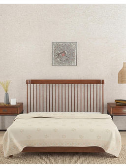 Fabindia - Peach Seher Printed Cotton Dohar (Single)